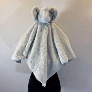 Gray LITTLE MIRACLES Large 30X30" LOVEY Security BLANKET with PLUSH ELEPHANT